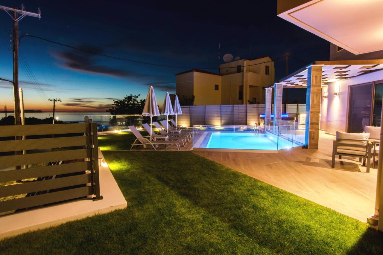 Villa Anthi, A Modern Villa With Salted Water Pool,Hot Tub & Bbq! Rethymno  Exterior photo